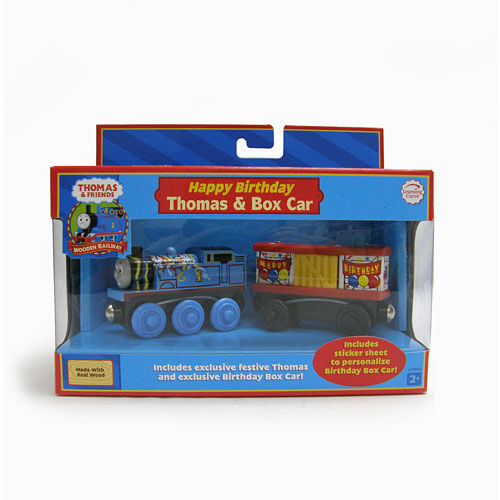HAPPY BIRTHDAY THOMAS & BOX CAR (PERSONALISE BOX CAR) - LC99132