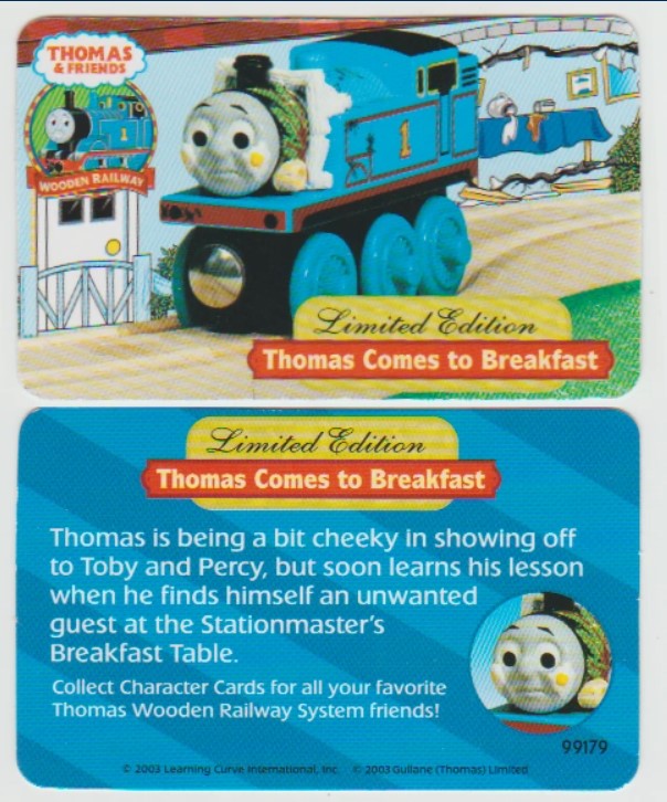 Thomas & Friends Wooden LIMITED EDITION THOMAS COMES TO BREAKFAST ...